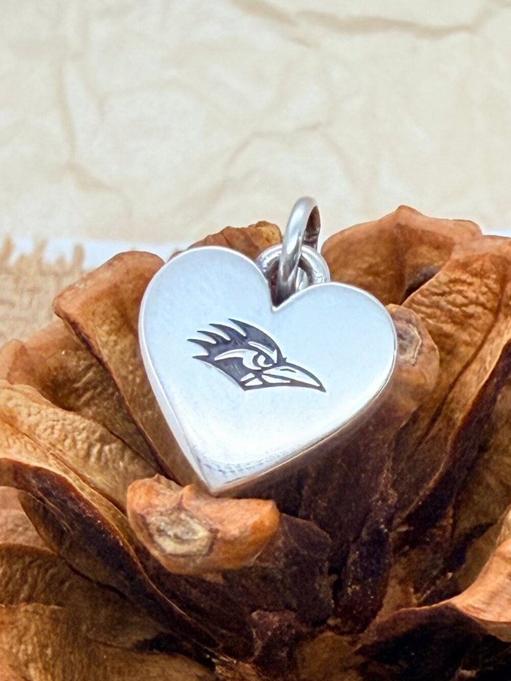 James Avery UTSA Roadrunners Small Heart Charm Sterling Silver College Charm